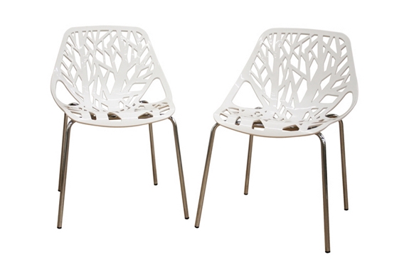 white plastic dining room chairs